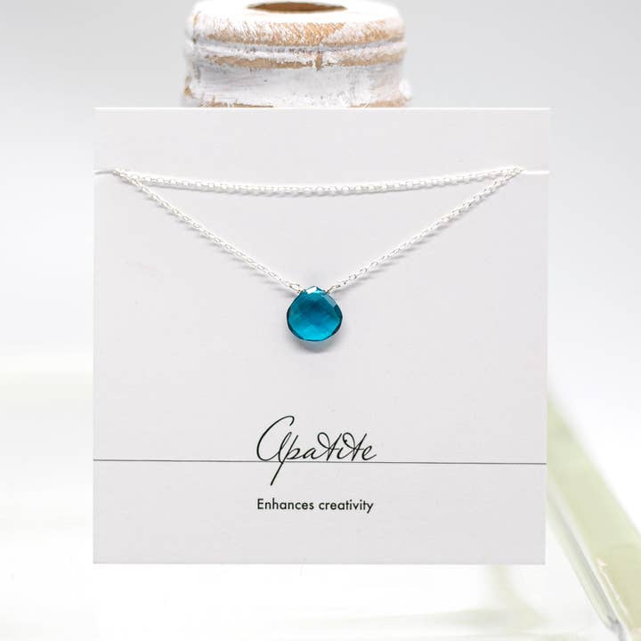 XL Apatit Hjärta Silver Halsband för wholesale av Susan Roberts Jewelry