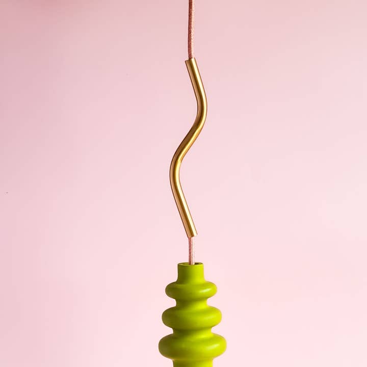 Mono - Wholesale Chandelier/Hanging Light - Frida Hanging Lamp | Handmade Jesmonite | green rose cable1