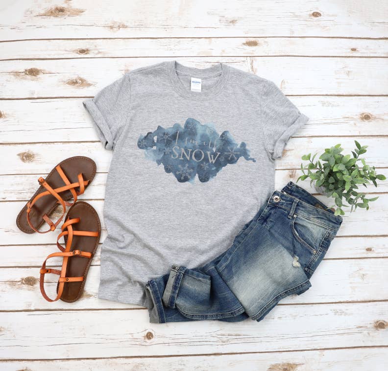 GLITTER AND GLAM - Wholesale T-Shirt (Graphic) - Women's - I Smell Snow Gilmore Girls Shirt0