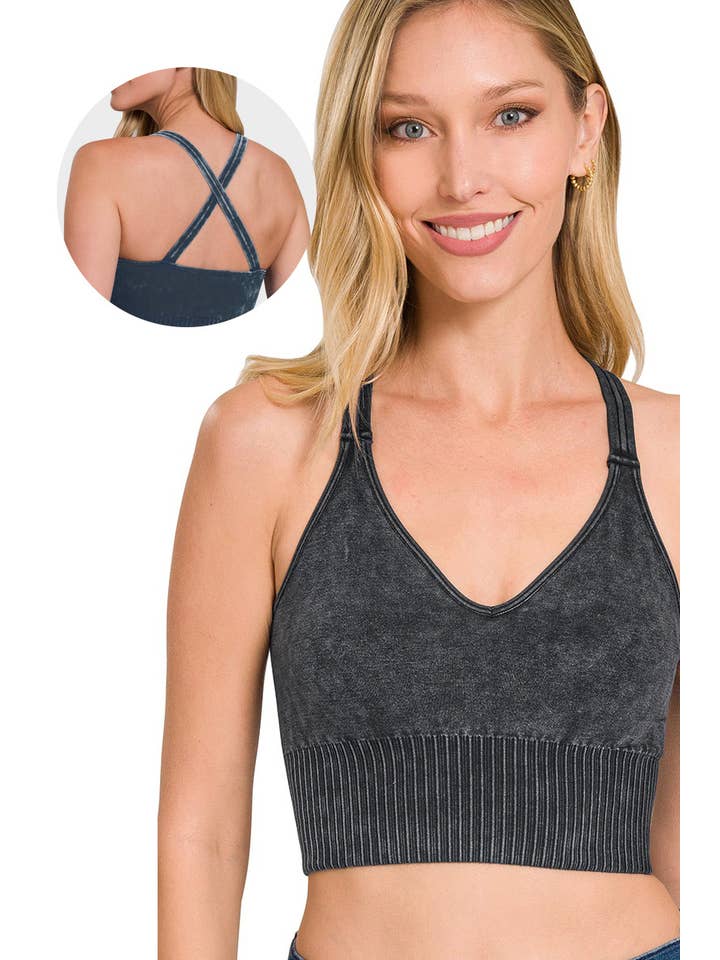 42POPS - Wholesale Tank Top - Women's - `.Washed Seamless Bra Cross Back10