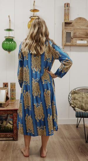 Curiosity Lab - Wholesale Dress - Women's - Night Dress Straight cut long sleeve Indian cotton37