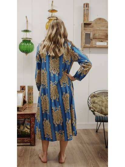 Curiosity Lab - Wholesale Dress - Women's - Night Dress Straight cut long sleeve Indian cotton37