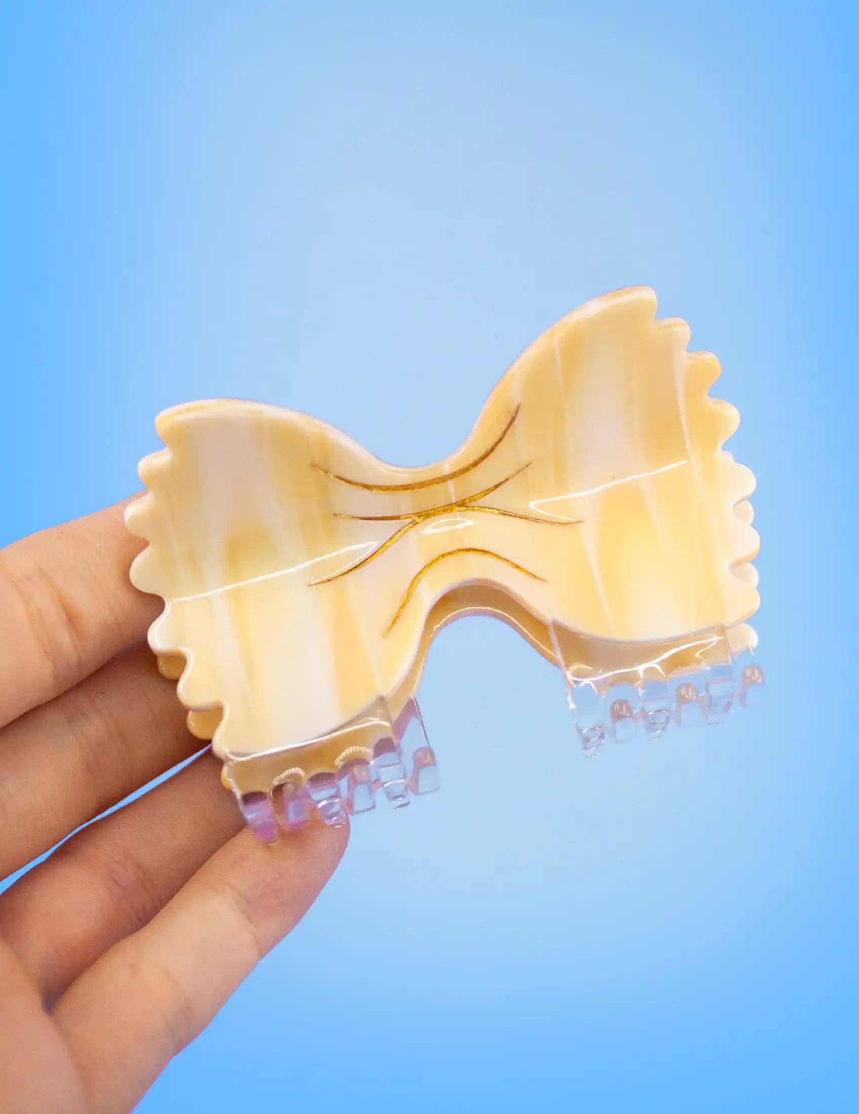 Joanna Behar - Wholesale Hair Pin - NEW! Farfalle bow tie pasta hair claw clip2