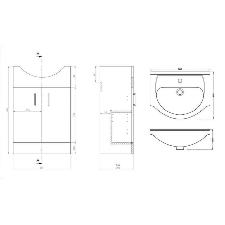 Bathroom4Less – wholesale Cabinet – Combination Vanity Bathroom Furniture Set WC Toilet Unit Pan Cistern - 1150mm2