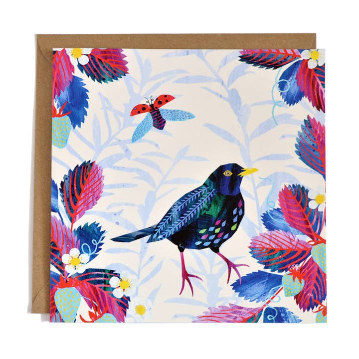 Down the Garden Greetings Card for wholesale by Iona Shepherd Designs