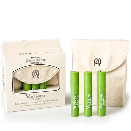 Verbena Blossom ~ 3 Little Annie's™ Travelers w/Suede Tvl P pour la vente par Annie Oakley Natural Perfumery