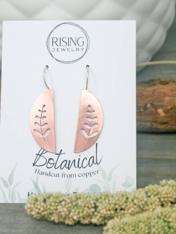 Pendientes Botánicos, Helecho Tomillo Ginkgo Brote Flor Rama para venta al por mayor de Rising Jewelry