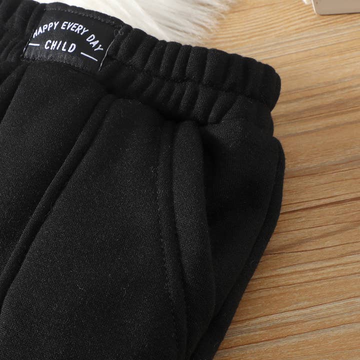 PatPat - Wholesale Trousers – Baby - Baby Boy/Girl Solid Fleece-lining Casual Pants3