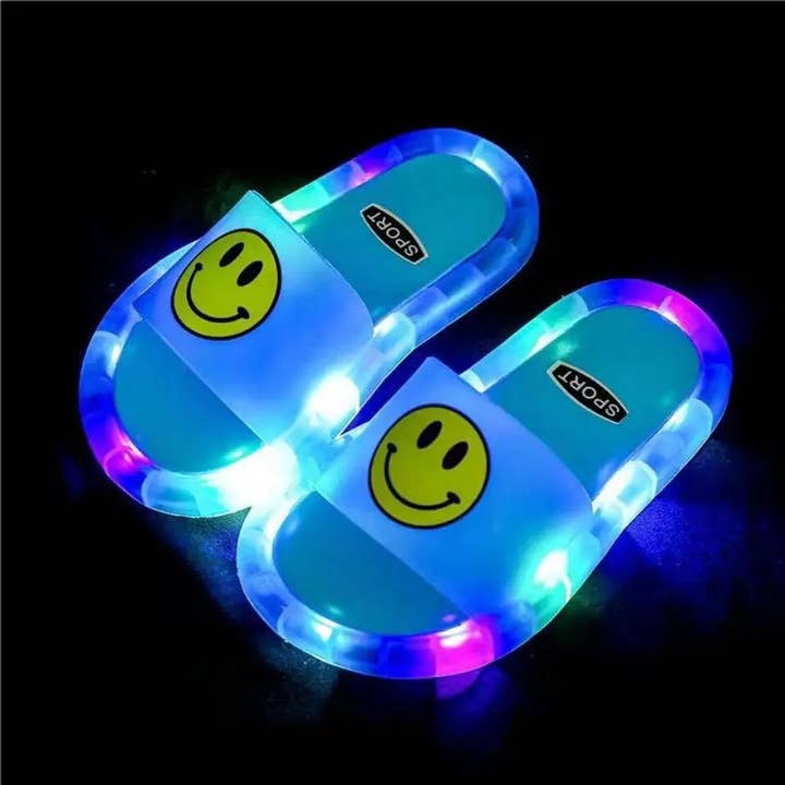 SugarQuoteMeNot LLC - Wholesale Slippers - Kids - Kids light up shower/beach slides