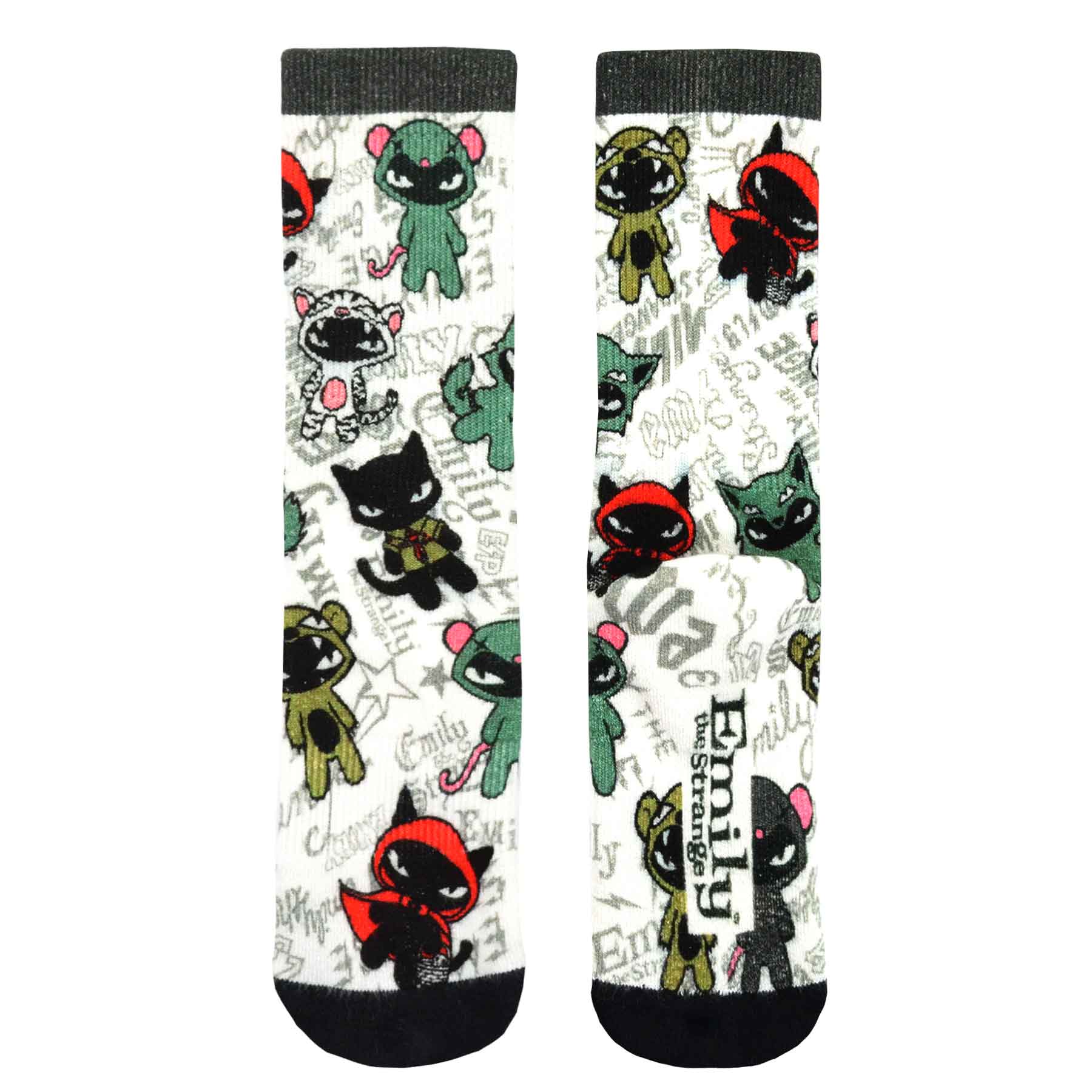 DoodleUS Inc - Wholesale Socks - Women's - Emily the Strange Women Character Printed half Cushion Socks14