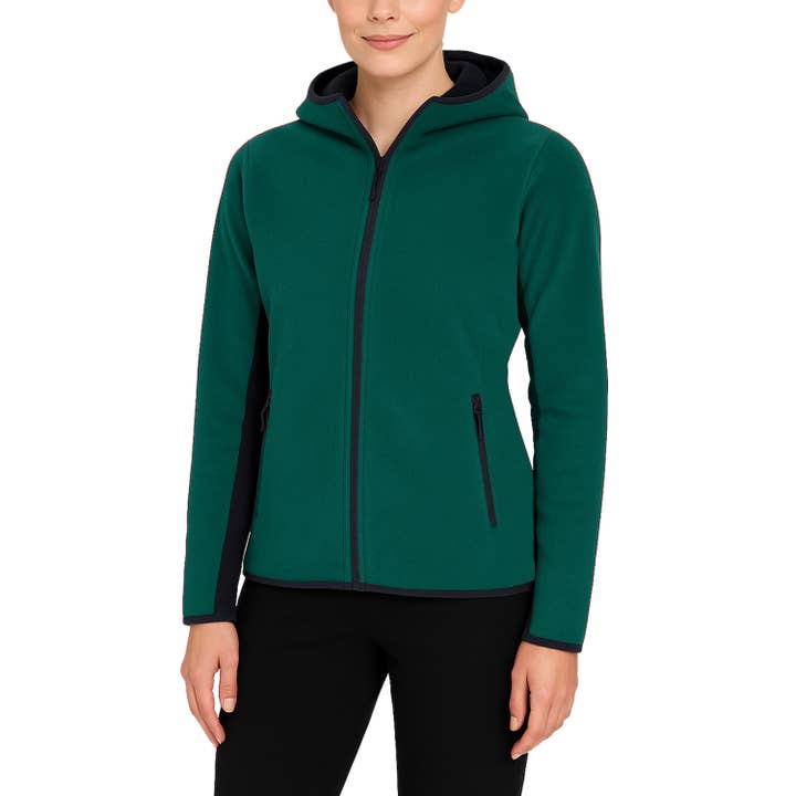 Galaxy By Harvic - Wholesale Hoodie - Women's - Women's Loose-Fit Polar Fleece Tech Zip Hoodie 7