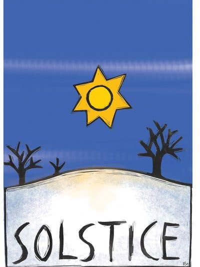Solstice (Notecard) for wholesale by Ricardo Levins Morales Art Studio