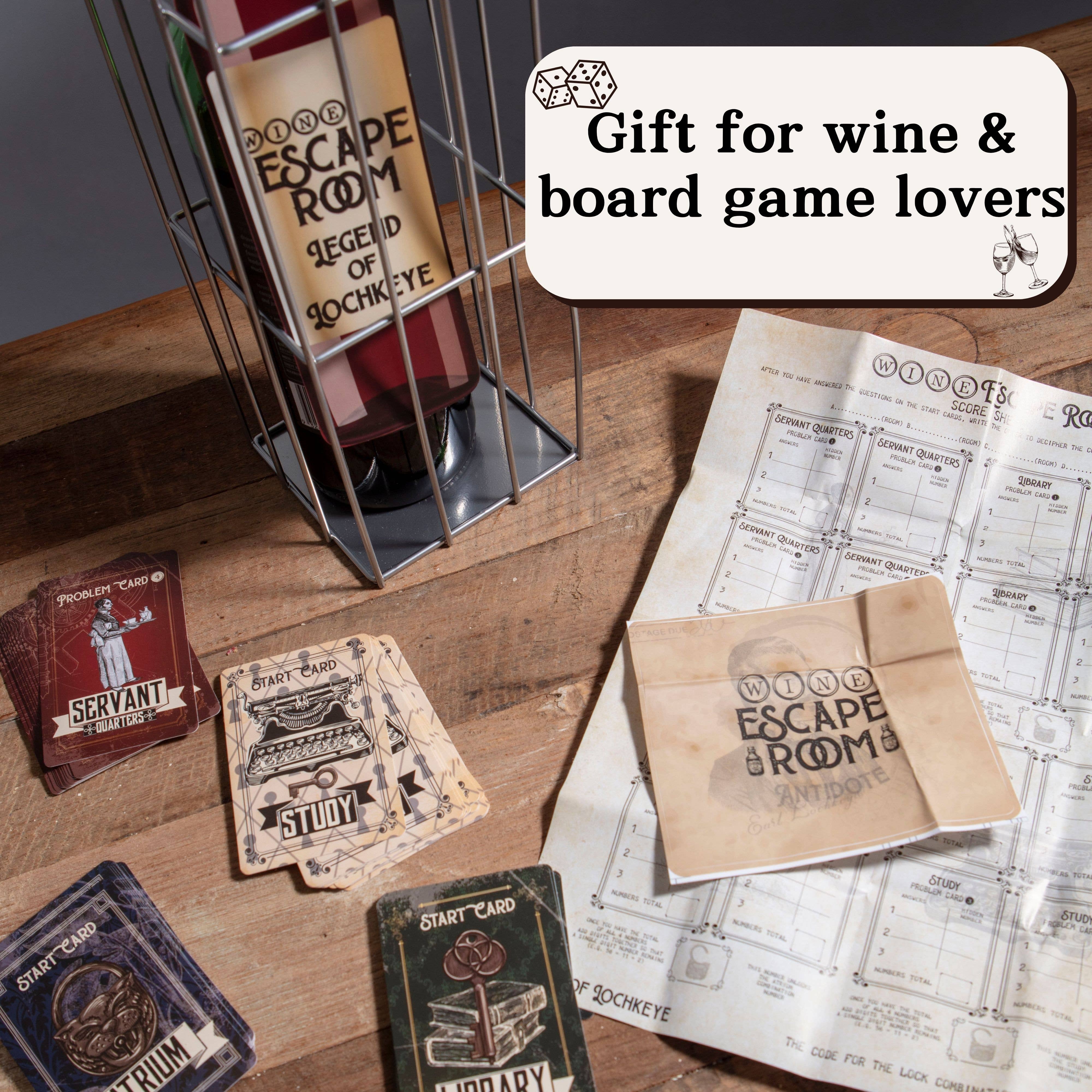 Boxer Gifts - Vente Jeux de société - Jeu d'Évasion sur le Thème du Vin - Cadeaux de Noël sur le Thème du Vin4