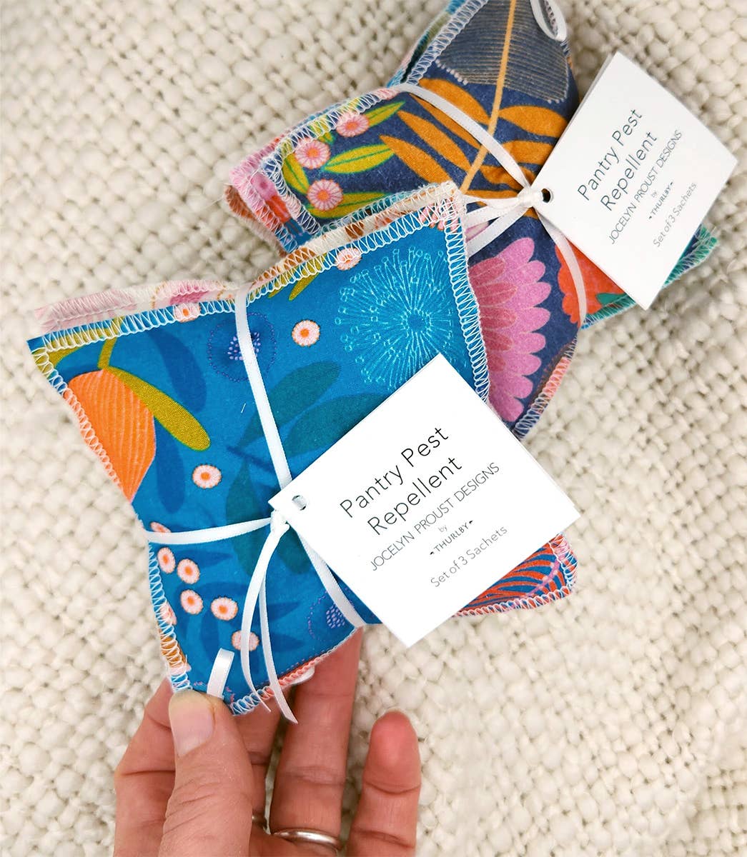 Thurlby Handmade Aromatic Homewares - Wholesale Sachet - Native Botanical Pantry Pest Repellent, Set of 3 Sachets2