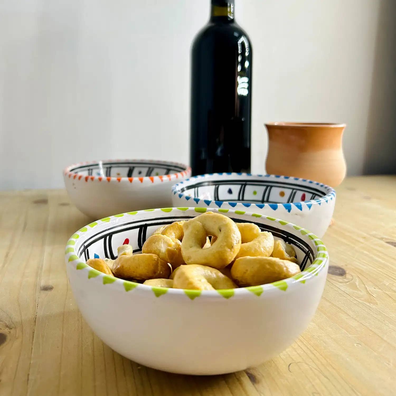 Etnico del Mondo - Vendita all'ingrosso Ciotole/Piatti decorativi - Ciotola Ceramica Tunisina Decorata Diametro 15 cm #43