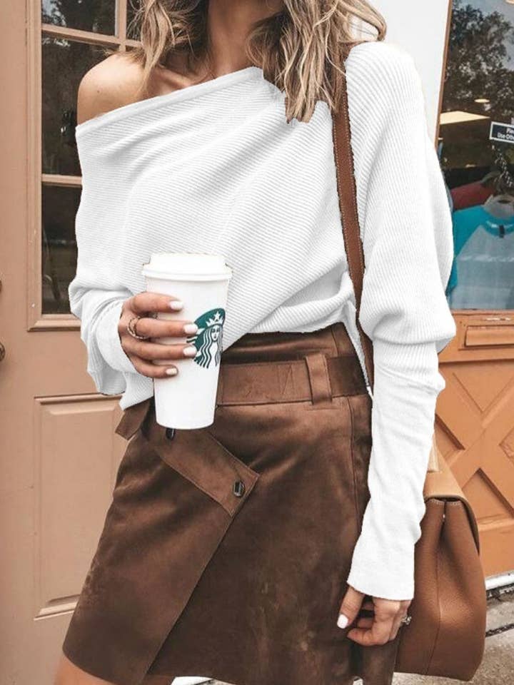 safistyle - Wholesale Knit Top - Women's - Off Shoulder Ribbed Knit Top6