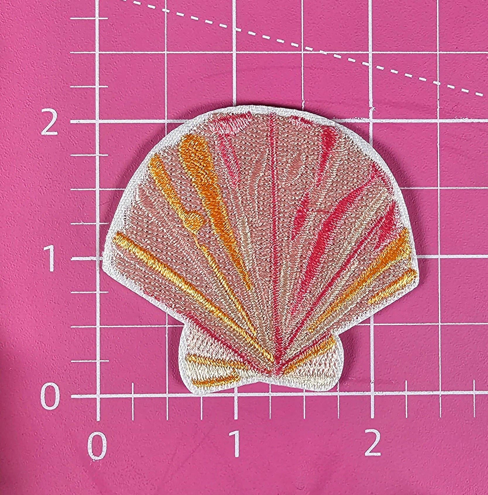 Scratch Decor - Wholesale Patch - Seashells Ocean Beach Pink Embroidery Iron On Patch1