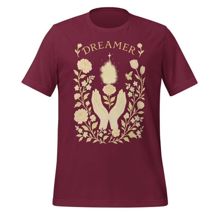 Elain Dreamer T-Shirt und andere Ergebnisse für dreamer cap im Großhandel. Kostenlose Rücksendungen und 60-Tage-Zahlungsziel auf Faire im Trend auf Faire.