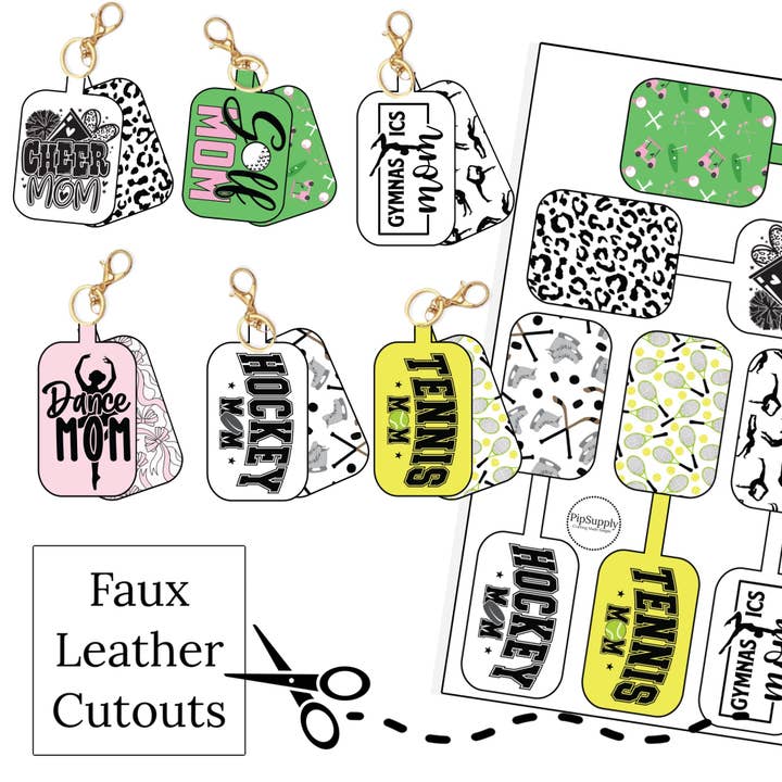 Llavero de imitación de cuero plegable Sports MOM para venta al por mayor de Pretty in Pink Bows