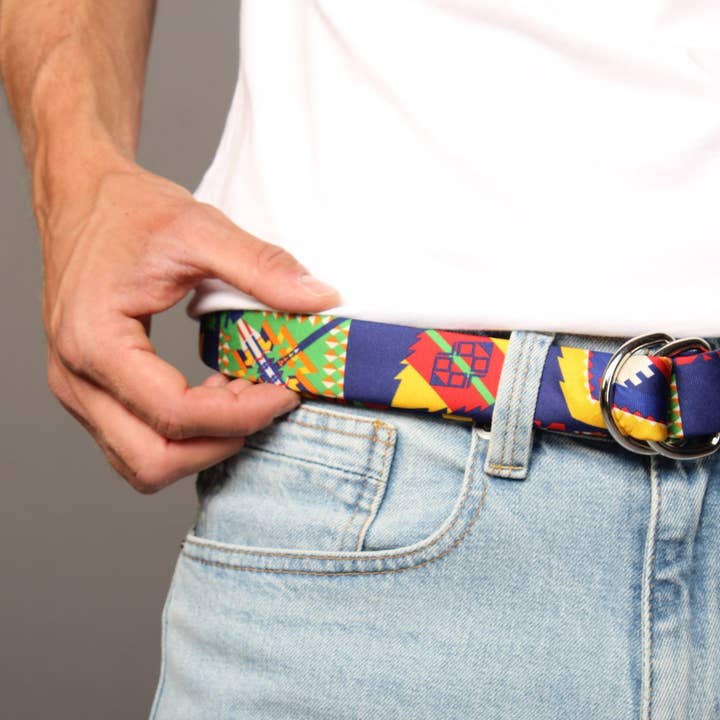 KRAGÜ - Wholesale Belt - Unisex - KRAGUE ETHNO RETRO BLUE1