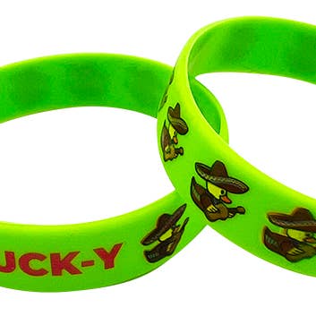 DUCK-Y - Wholesale Wristband - DUCK-Y Green Sombrero Silicone Bracelet0