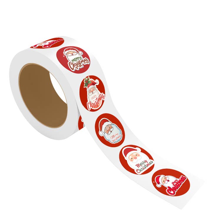 Christmas - 500 Labels/Roll - 2"x2" - Style 3 for wholesale by StickerJet