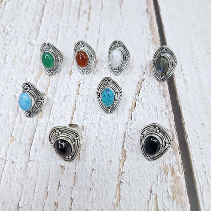 Hecho a mano - Wholesale Single Stone/Solitaire Ring - Colored stone ring6