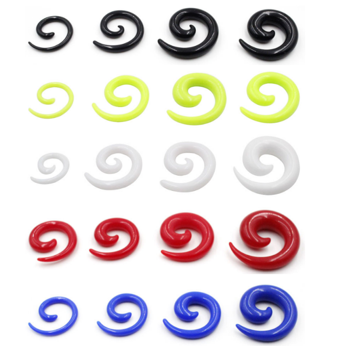 Awaken - Wholesale Single Earring - Nottinlucent Single Color Phosphorescent Spiral - PE-0230