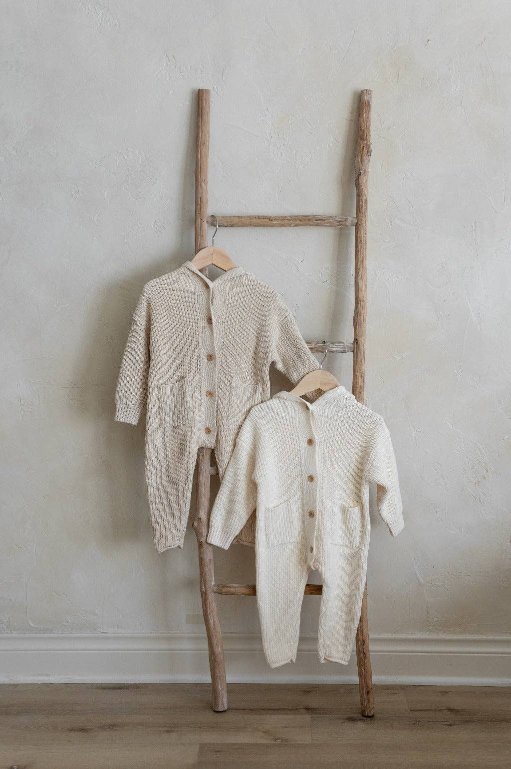 Yooushi - Wholesale Jumpsuit - Baby - Sand Shell Hooded Knit Playsuit2