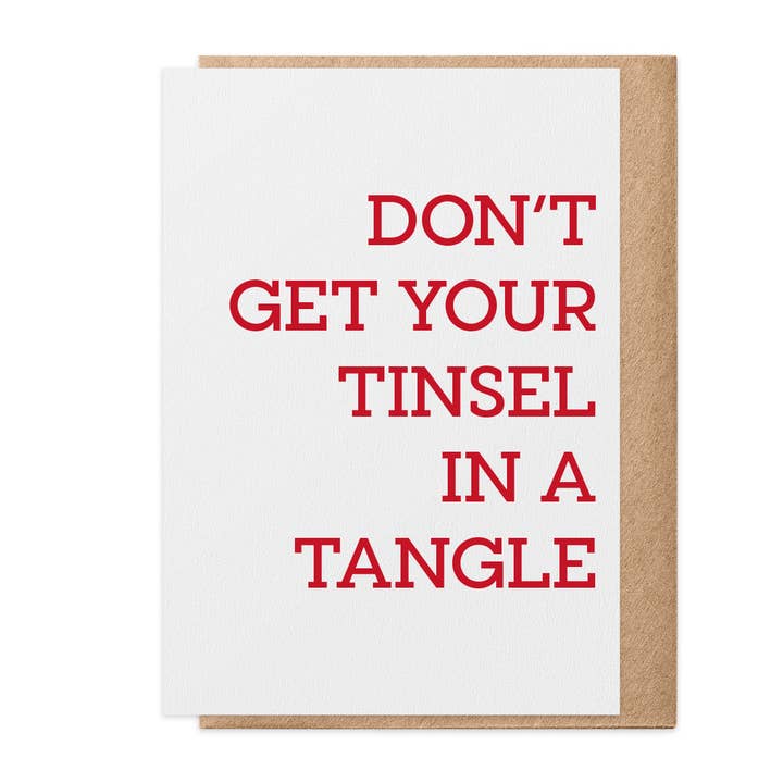 Tinsel — Tarjeta de felicitación (Navidad) para venta al por mayor de Paisley & Parsley