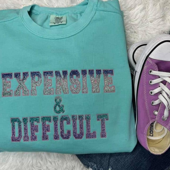 Felpa girocollo Comfort Colors con ricamo costoso e difficile per la vendita all'ingrosso da parte di Dockery Corporation