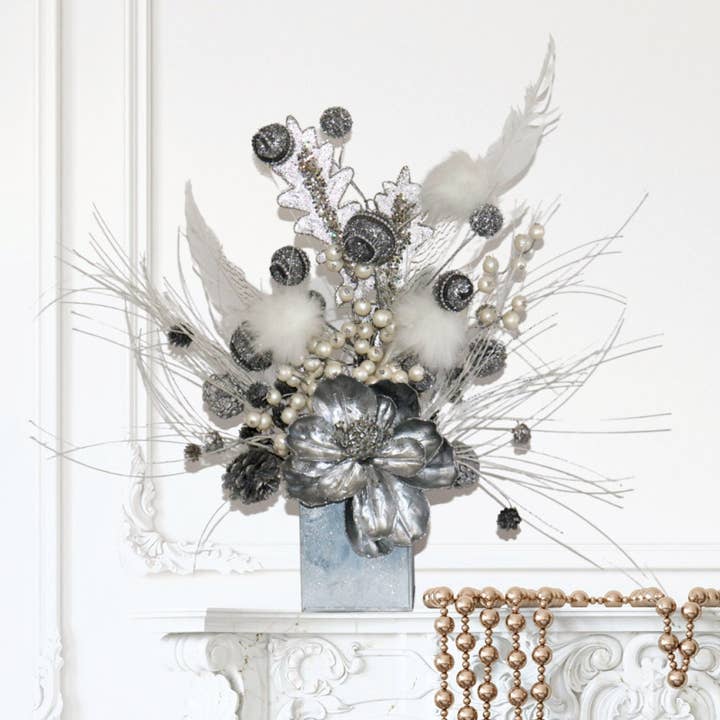 Shimmering Silver Sensation Arrangement - 24" for wholesale by Amazyng Decor