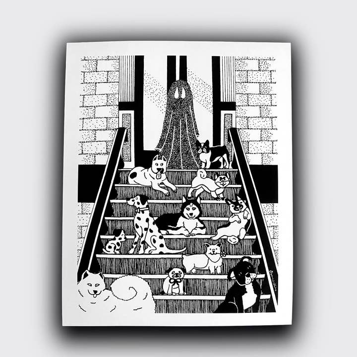 Doggy Days "Little Black Ghost Print" for wholesale by Solo Souls