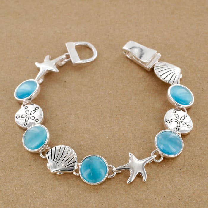 Sea Life Aqua Magnetic Bracelet MIC-AB3472-ASM for wholesale on Faire