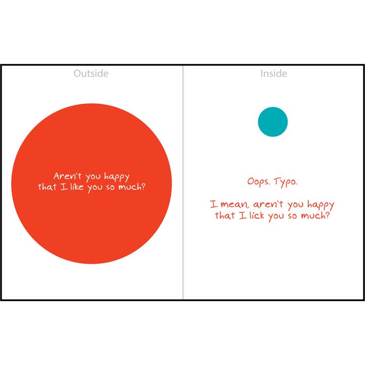 "Lick You So Much" Greeting Card for wholesale by Zippernut Press™