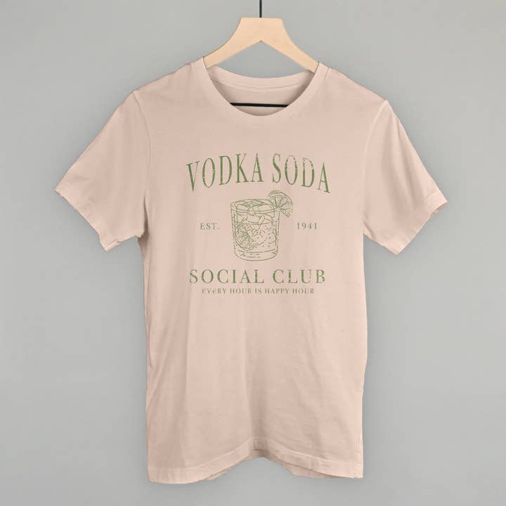 Ivy + Cloth - Wholesale Screen Printed T-Shirt - Women's - Vodka Soda Social Club
