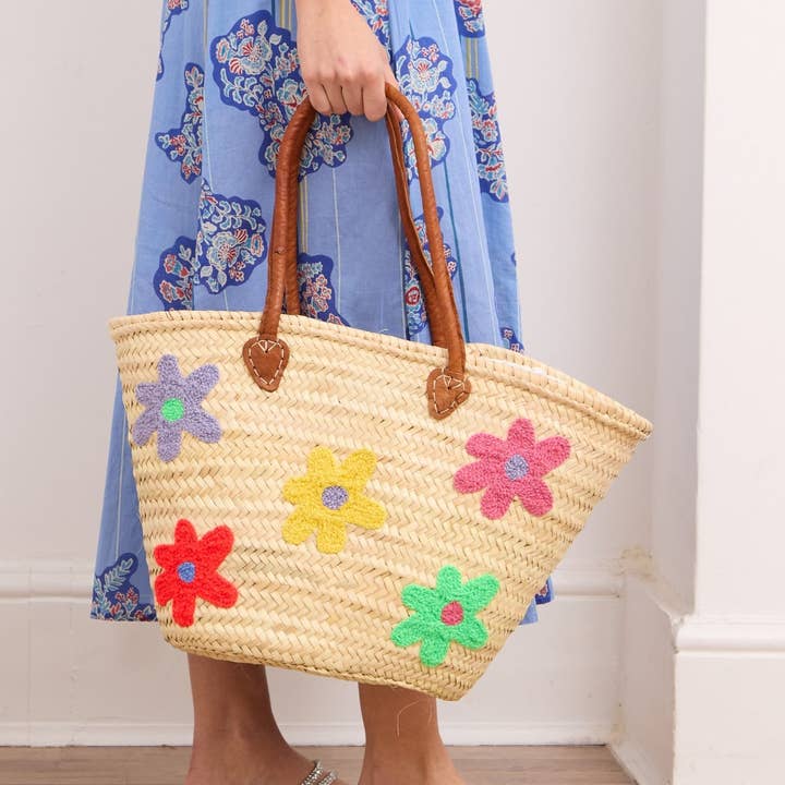 Handwoven Natural Straw Basket – Beach & Everyday Bag for wholesale by craftberber