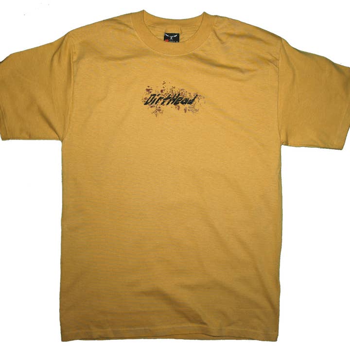 T-shirt DirtHead Splat Stonewashed Jaune pour la vente par DirtHead