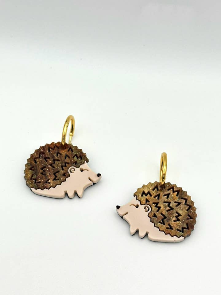 Hedgehog Earrings for wholesale by LadyRockCreaciones