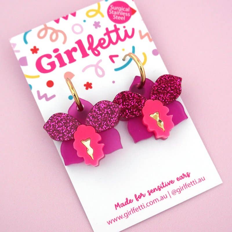 Girlfetti - Wholesale Dangle Earrings - Orchid Acrylic Dangle Earrings4