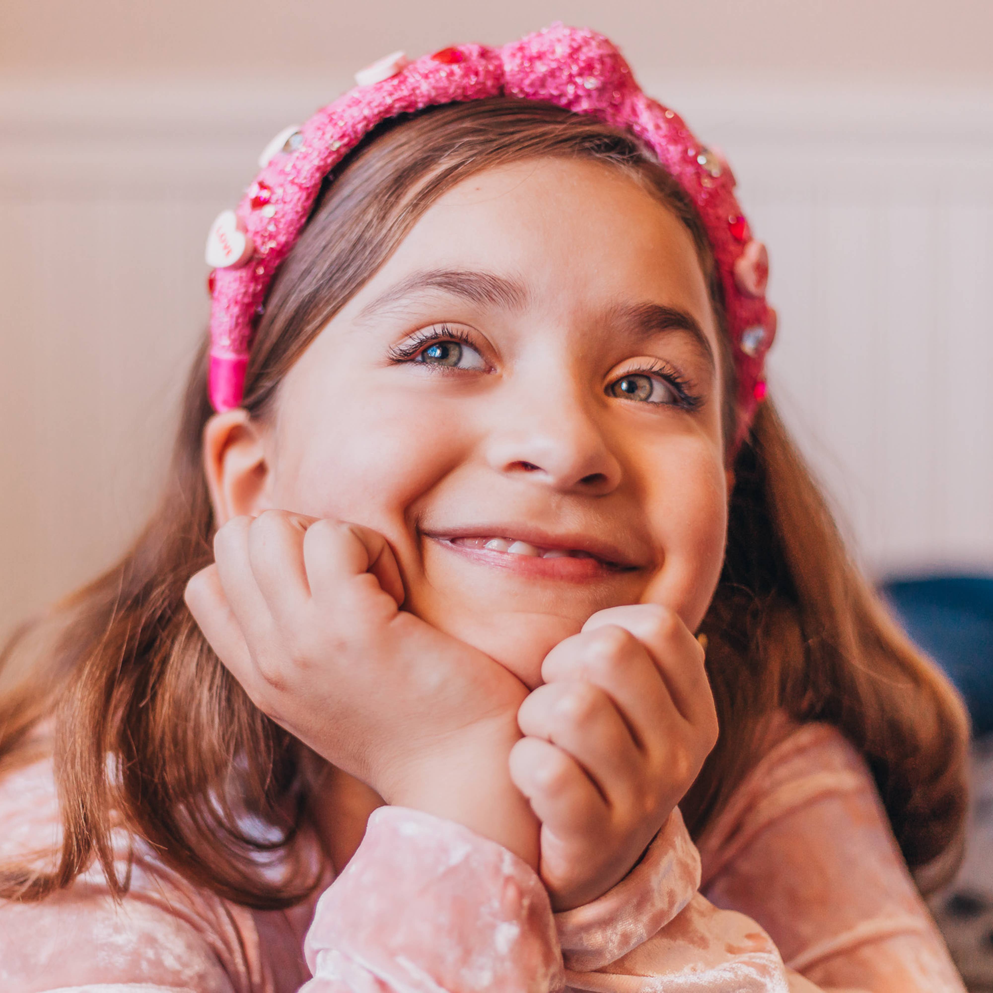 Frog Sac - Vente Serre-tête – enfant - Bandeau noué orné pour enfants - Cœur de Saint-Valentin bonbon10