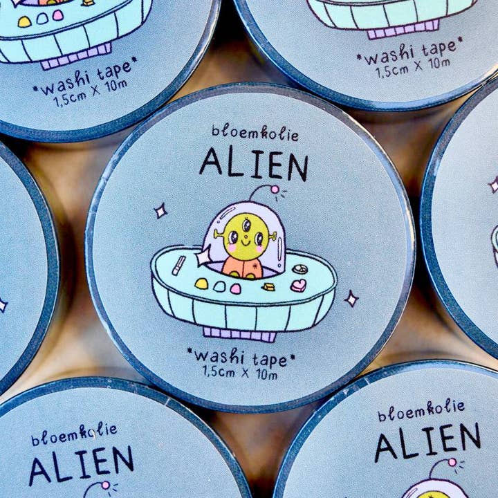 Bloemkolie - Wholesale Washi Tape - Alien Washi Tape / Cute Quirky Kawaii Stationery