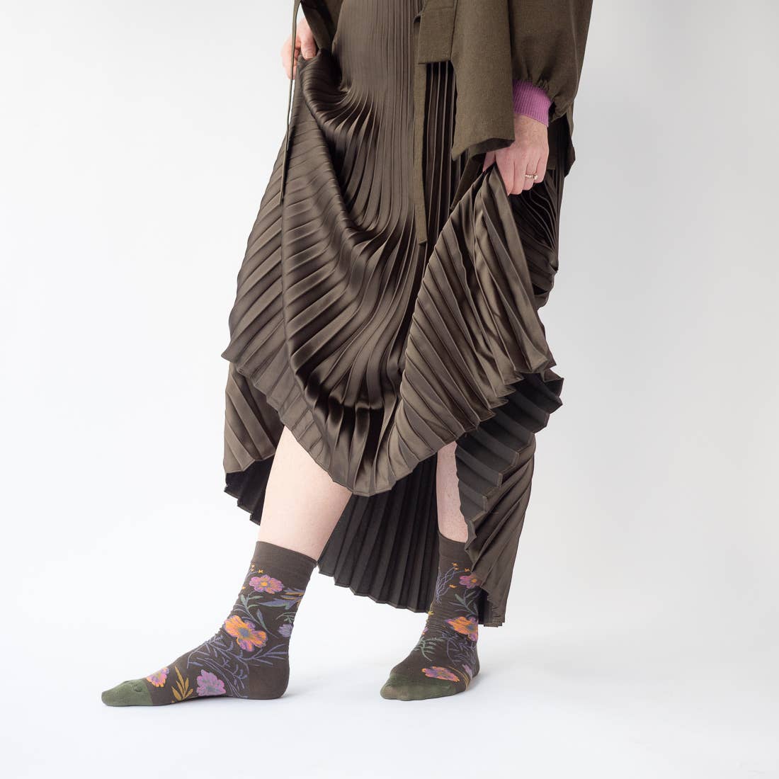 Bonne Maison - Wholesale Sokken - Uniseks - Bonne Maison Terre d'Ombre Herbier sokken1