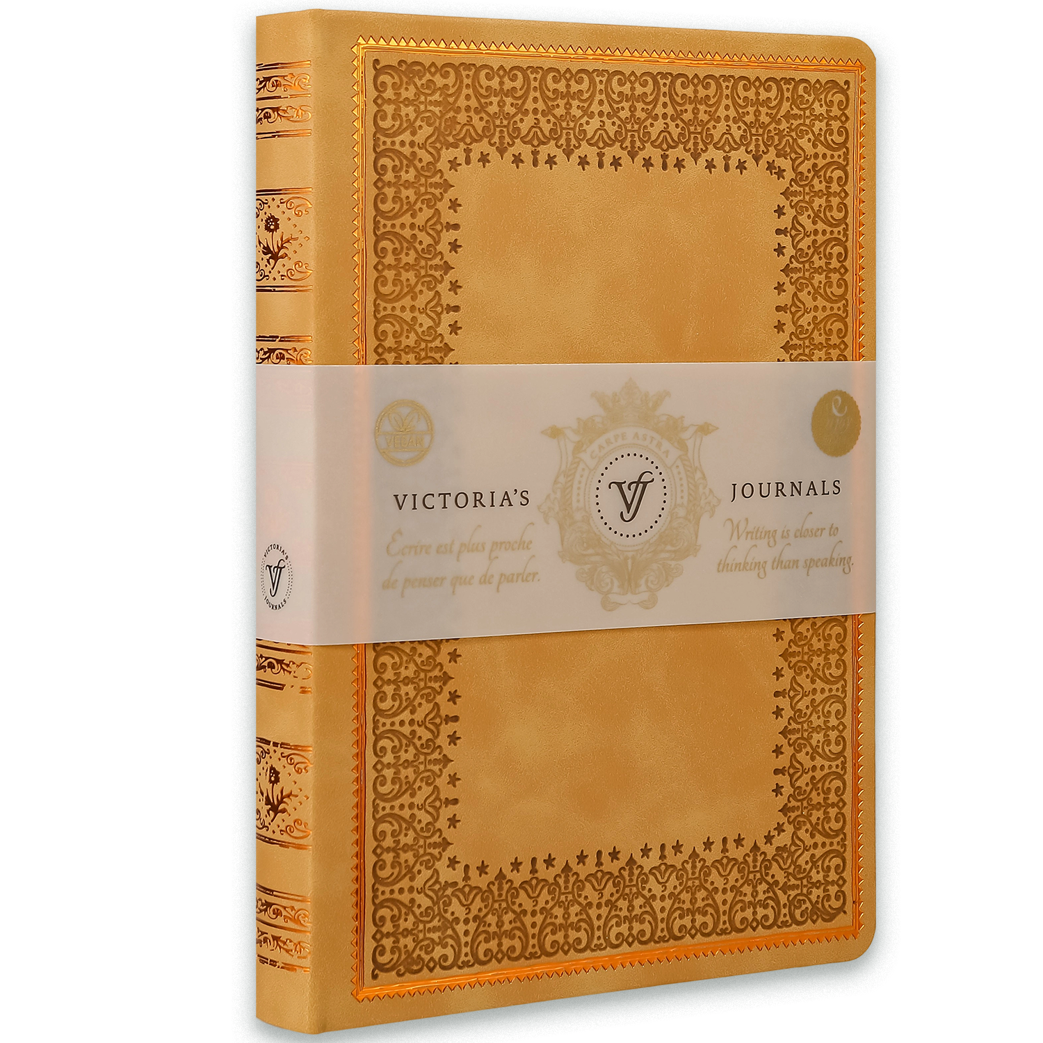 Victoria's Journals - Wholesale Journal/Diary - Baroque Brown/Tan Journal – Lined Hardcover Vintage Diary0