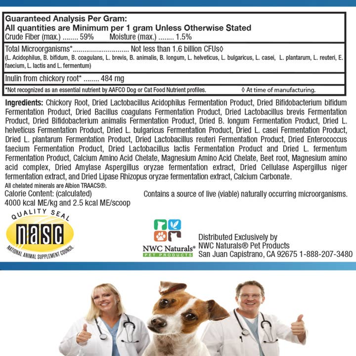 NWC Naturals® - Wholesale Pet Supplement - Cat/Dog - Total-Biotics® Powder - 8 oz 228 Grams