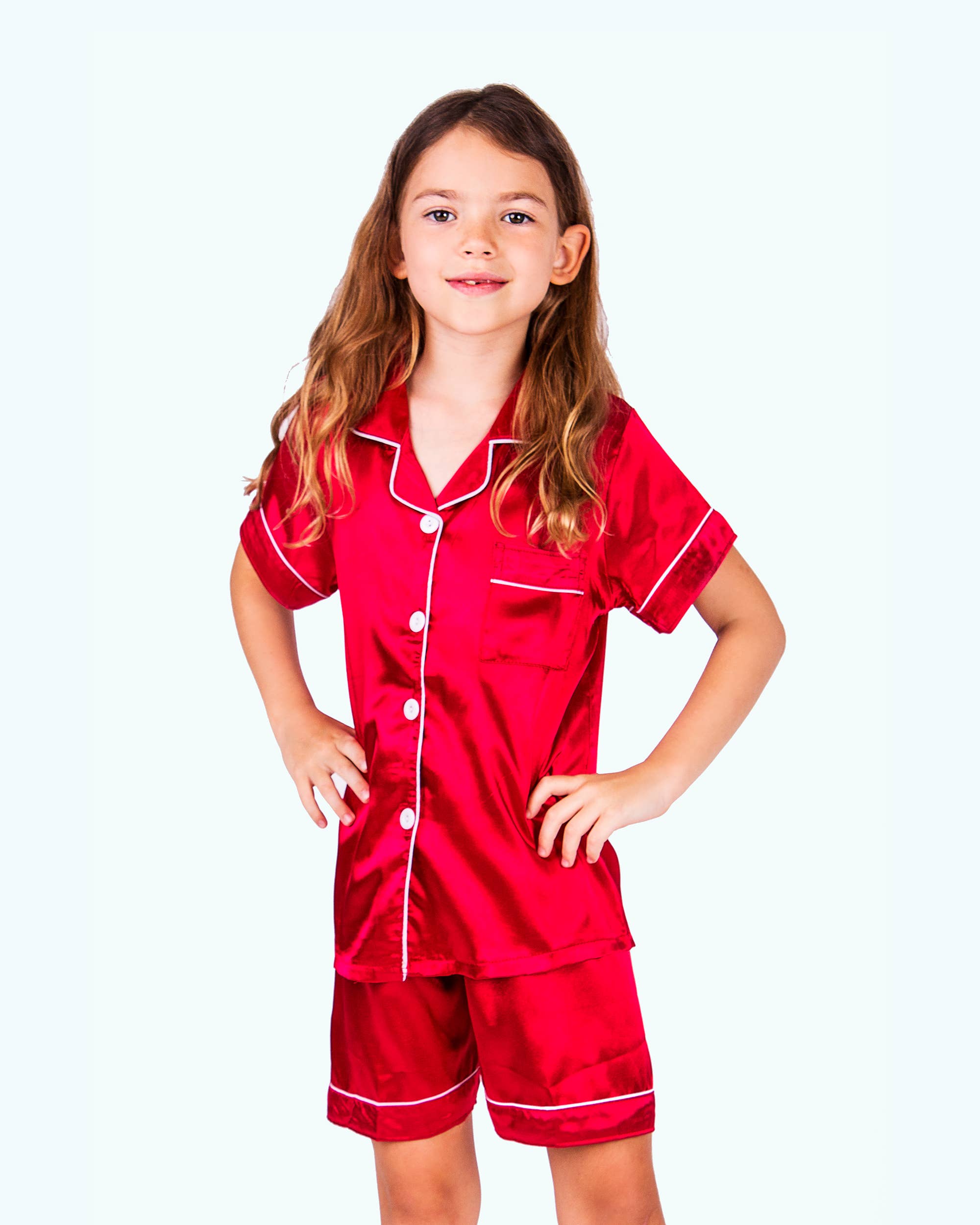 Sisters G Kids – wholesale Sleepwear set – Kids – Short Satin Pajamas for Kids25