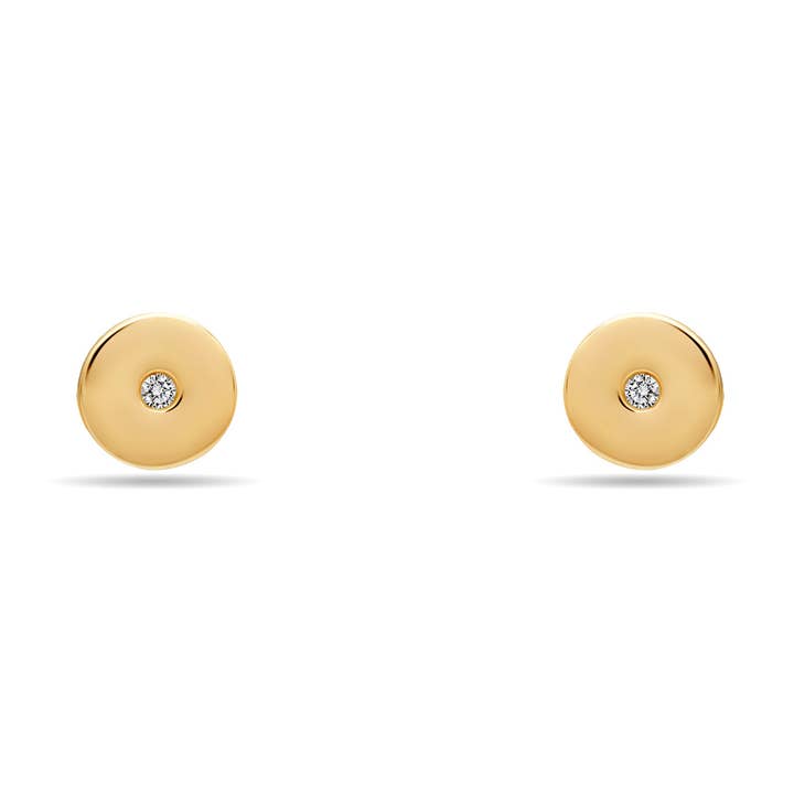 Diamond Back Creolen - 14 Karat Gold Diamant-Ohrring, Diamanten 0,02 ct für den Großhandel von MOSUO Jewellery