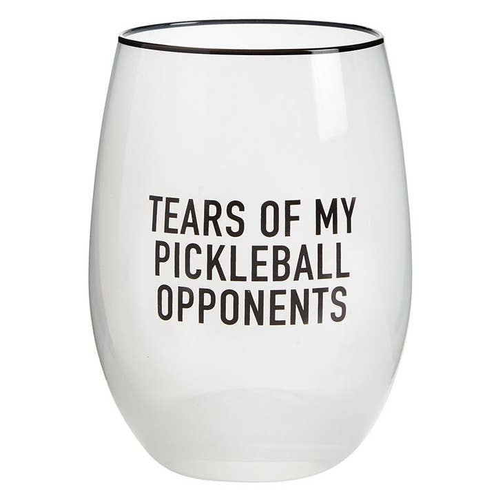 Santa Barbara Design Studio by Creative Brands - Wholesale Wine Glass - Stemless Wine Glass - Tears Pickleball Opponents