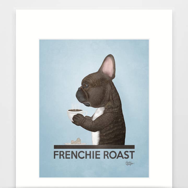 Impressão Cão Bulldog, Frenchie Roast, Brindle por atacado de Laura Bergsma Studio