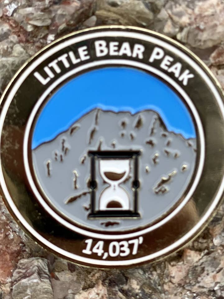 Little Bear Peak Colorado 14er Mountain Summit Coin Gift for wholesale by Mountain Freedom Coins